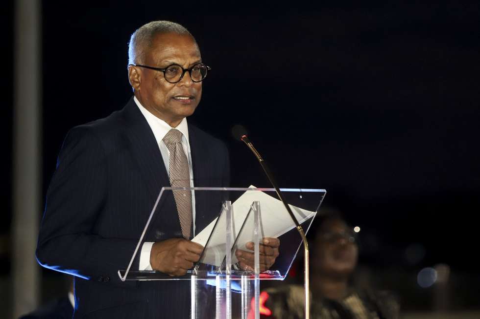 O Presidente da República de Cabo Verde José Maria Neves, usa da palavra na cerimónia de celebração dos 50 anos de independência de Cabo Verde, Palácio Presidencial, na Cidade da Praia, em Cabo Verde, 05 de julho de 2025. ELTON MONTEIRO/LUSA