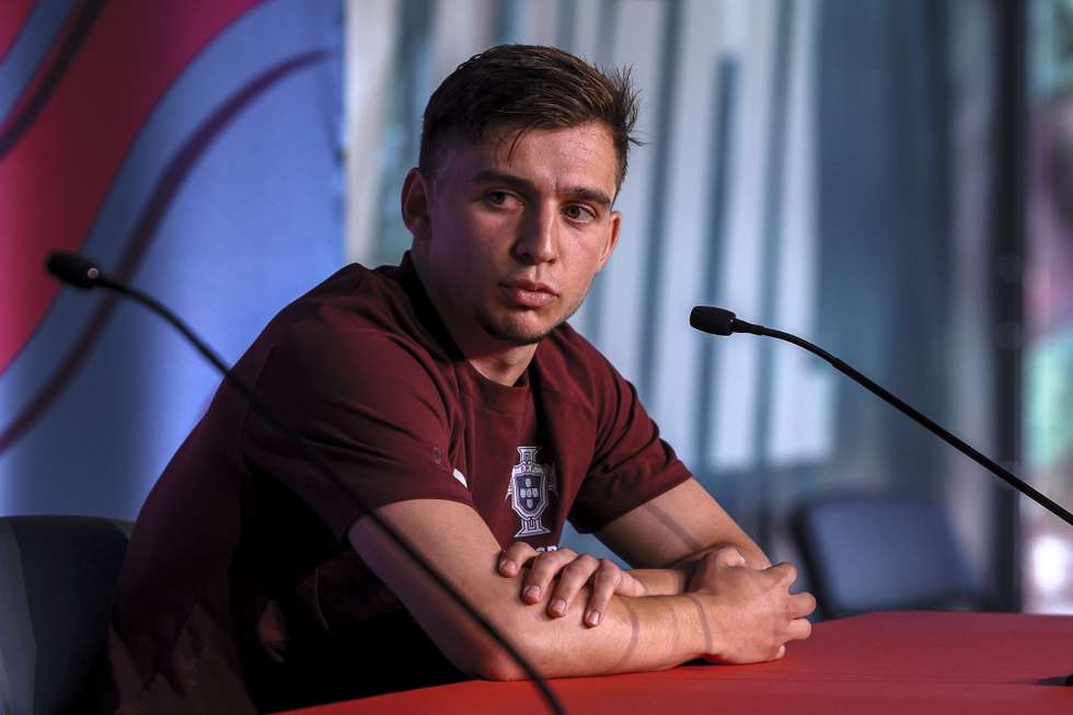 Portugal soccer team player Francisco Conceição attends a press conference at the training site at Garden District Park for the FIFA World Cup 2026, Palm Beach, Florida, USA, 21 June 2026. MIGUEL A. LOPES/LUSA