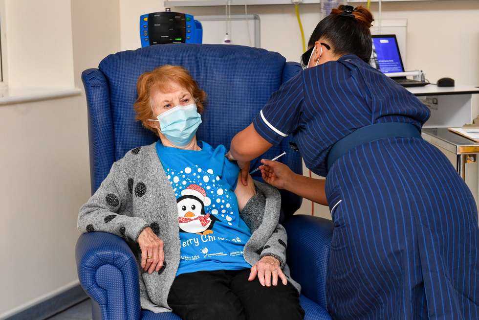 First person receives coronavirus vaccine in the UK