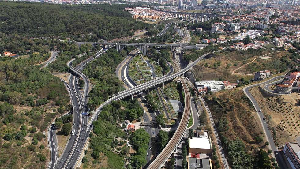Viaduto Duarte Pacheco em Lisboa