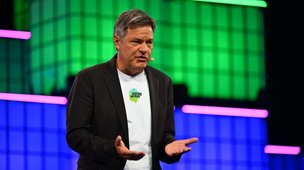 Robert Habeck, chanceler alemão, na Web Summit