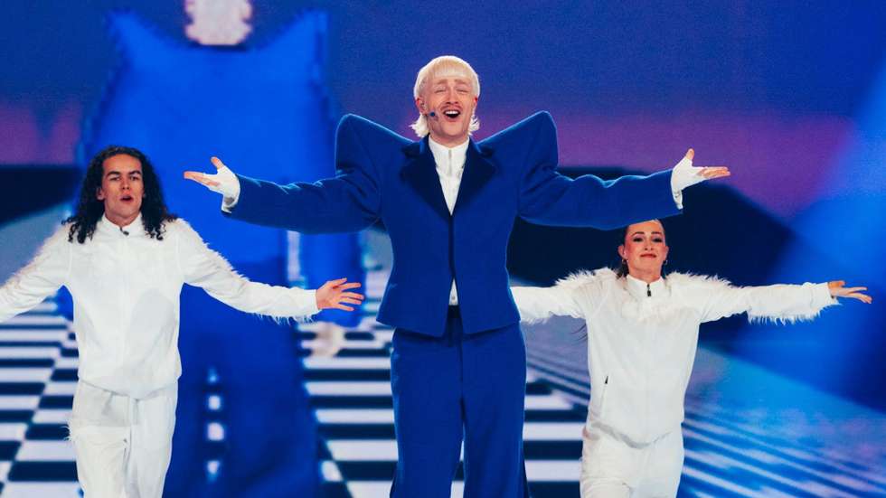 Joost Klein e a restante delegação neerlandesa apuraram-se ontem para a final da Eurovisão (Foto: EBU)
