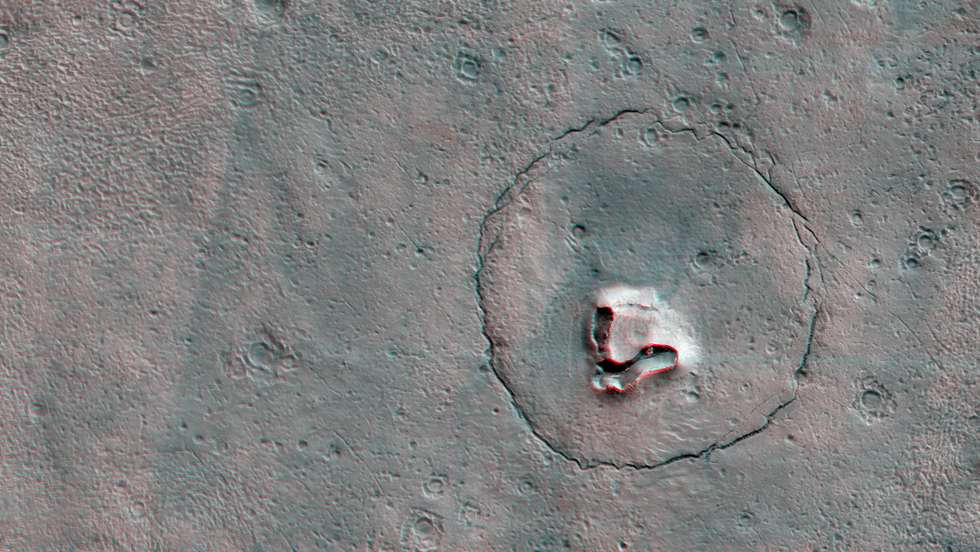 Imagem foi divulgada pela Universidade do Arizona, que opera a câmara de alta-definição HiRise a bordo da Reconaissance