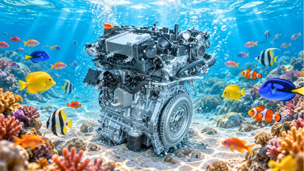 O motor B20 da Horse Powertrain, provavelmente construído com peças produzidas em Portugal pela Horse Aveiro, é capaz de continuar a trabalhar mesmo debaixo de água