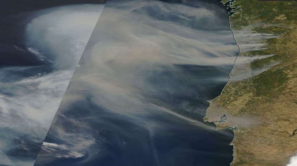 NASA images show increasing smoke cloud caused by fires