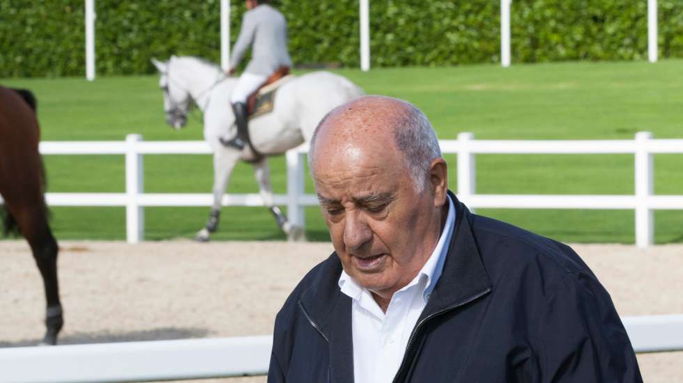Amancio Ortega and Family Attend CSI Casa Novas Horse Jumping Competition 2013