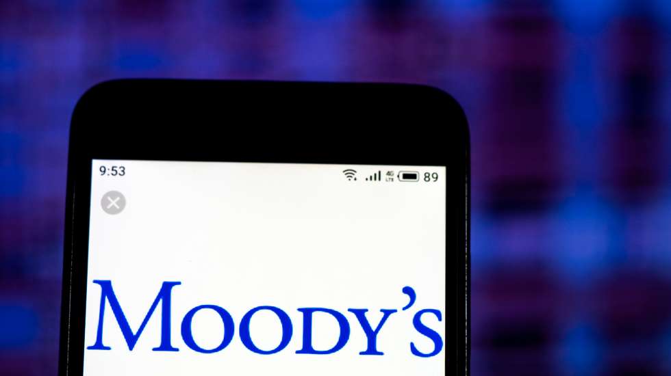 Moody&#039;s Corporation Financial services company logo seen