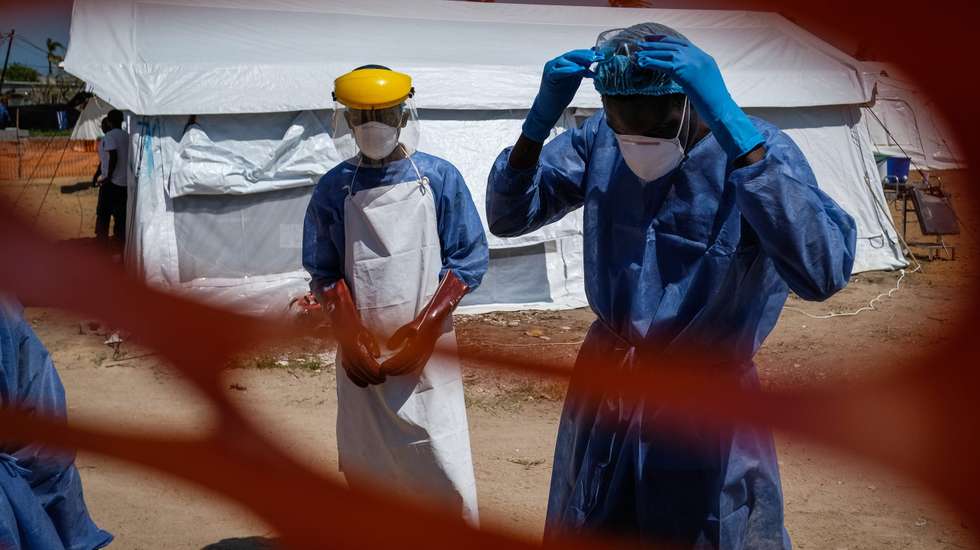 epa07478636 Unicef members work in the newly opened Unicef center of Cholera treatment at Macurungo neighbourhood of the city of Beira, in the province of Sofala, central Mozambique, 01 April 2019' Reports state that there can be up to 45 thousand women to give birth in the following months after the passage of cyclone Idai. Reports state that some 1.7 million people are said to be affected across southern Africa after cyclone Idai hit on 14/15 March 2019.  EPA/MIGUEL A. LOPES