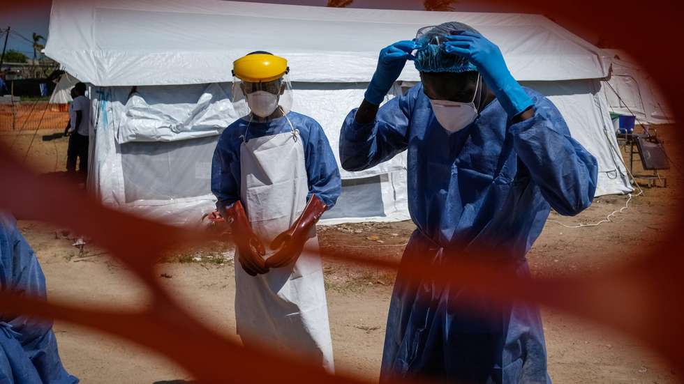 epa07478636 Unicef members work in the newly opened Unicef center of Cholera treatment at Macurungo neighbourhood of the city of Beira, in the province of Sofala, central Mozambique, 01 April 2019' Reports state that there can be up to 45 thousand women to give birth in the following months after the passage of cyclone Idai. Reports state that some 1.7 million people are said to be affected across southern Africa after cyclone Idai hit on 14/15 March 2019.  EPA/MIGUEL A. LOPES