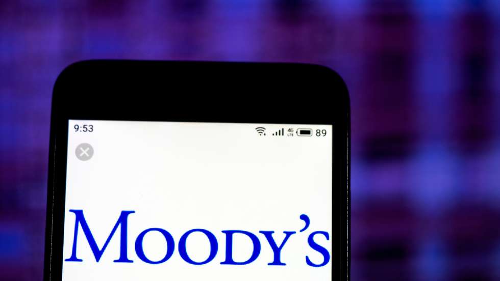 Moody's Corporation Financial services company logo seen