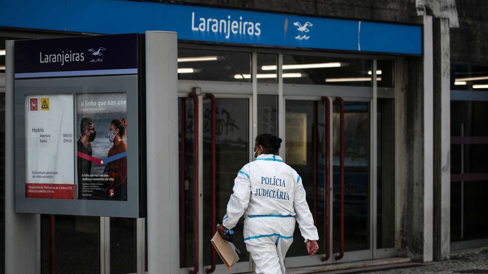 Homicídio de jovem no metro nas Laranjeiras. Lisboa, 20 de Outubro de 2021. FILIPE AMORIM/OBSERVADOR