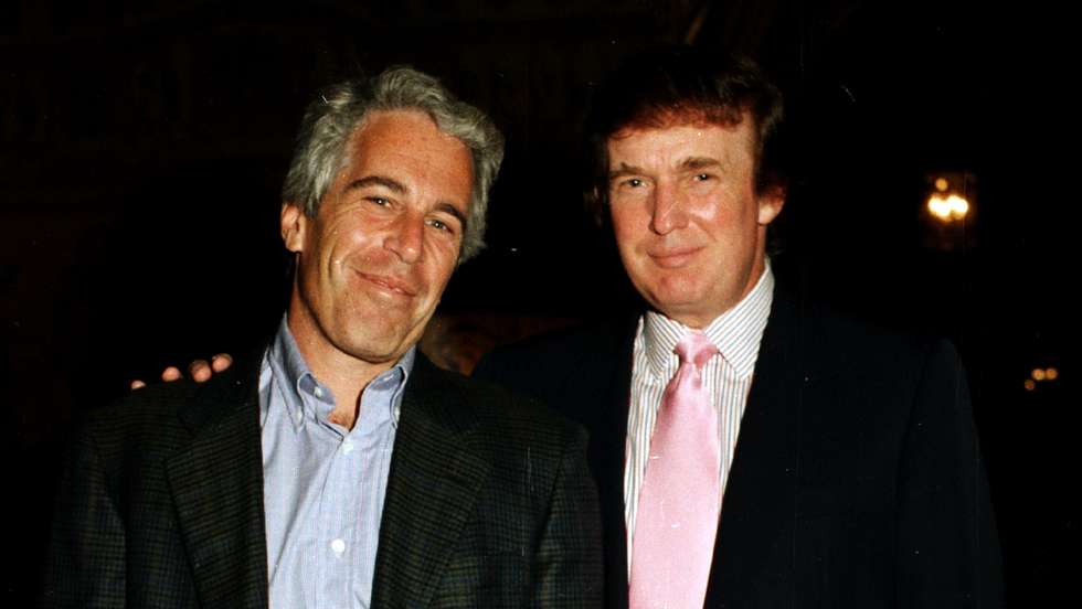 Jeffrey Epstein e Donald Trump em Mar-a-Lago
