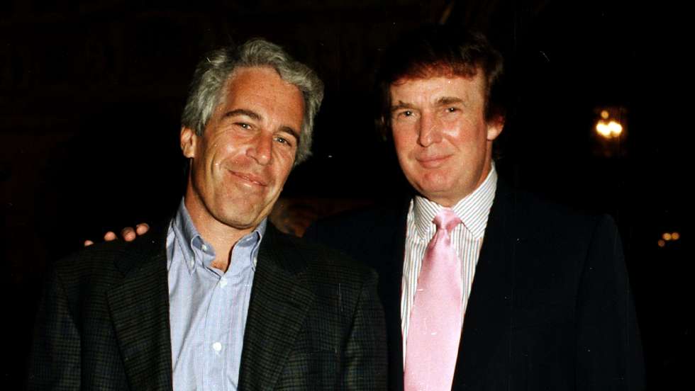 Jeffrey Epstein e Donald Trump em Mar-a-Lago