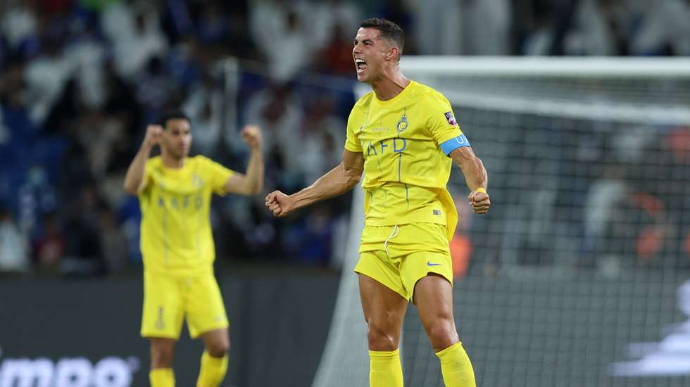 Ronaldo empatou o encontro aos 75' quando o Al Nassr já estava reduzido a dez e fez a reviravolta no prolongamento aos 98'