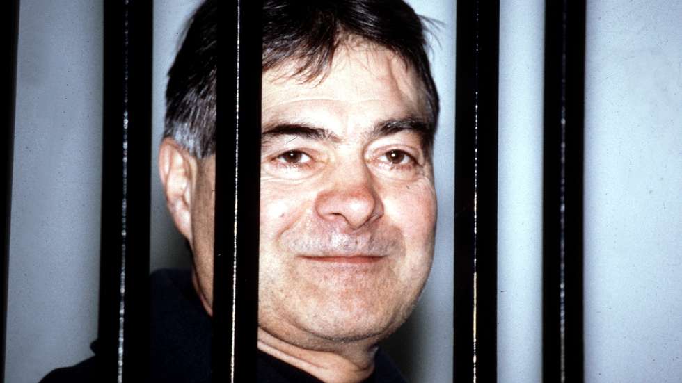 BENEDETTO SANTAPAOLA, AKA NITTO, MAFIA BOSS OF THE SANTAPAOLA CLAN, BEHIND BARS DURING HIS TRIAL
