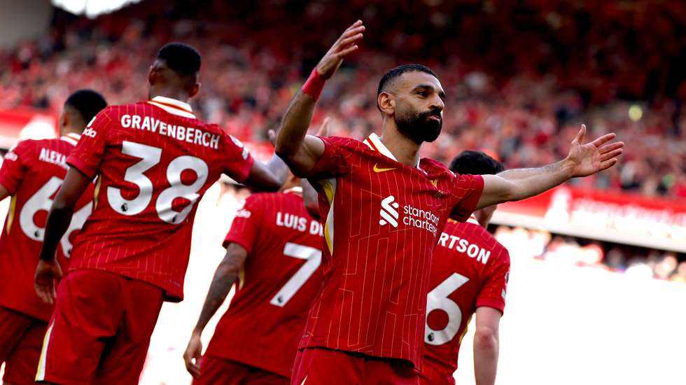 Salah marcou o quarto golo da goleada e tornou-se o quinto melhor marcador da Premier League