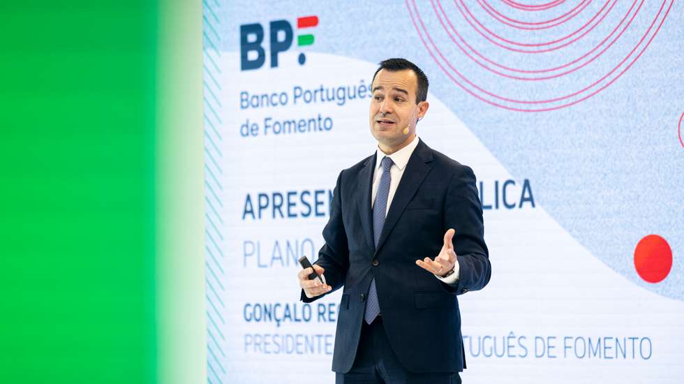 17 de Fevereiro de 2025 - Portugal, Carcavelos, Universidade Nova School of Business and Economics. Conferência de imprensa de apresentação da nova administração do Banco Portugês de Fomento (BPF). Evento contou com a presença do Pedro Reis, Ministro da Economia e o novo presidente da Comissão Executiva do BPF, Gonçalo Regalado.