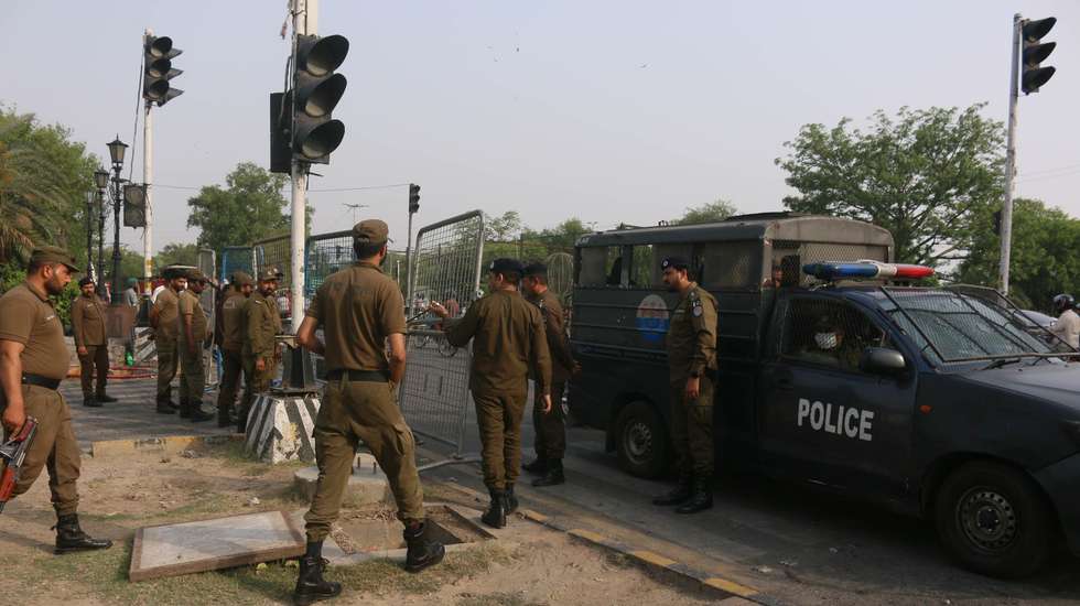 Polícia da cidade de Lahore, na província de Punjab, no Paquistão