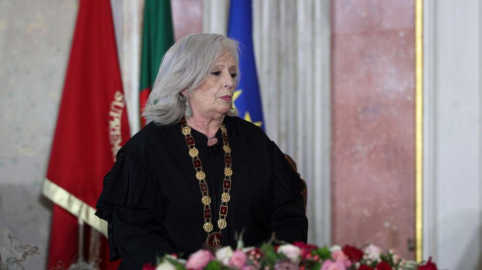 Cerimónia de abertura do ano judicial, no Salão Nobre do Supremo Tribunal de Justiça. A cerimónia conta com a presença do Presidente da República, Marcelo Rebelo de Sousa, do presidente da Assembleia da República, Augusto Santos Silva, da ministra da Justiça, Catarina Sarmento e Castro, da procuradora-geral da República, Lucília Gago, do Presidente do Supremo Tribunal de Justiça, Juiz Conselheiro Henrique Araújo e do bastonário da Ordem dos Advogados, Luís Menezes Leitão. Lisboa, 20 de Abril de 2022. FILIPE AMORIM/OBSERVADOR