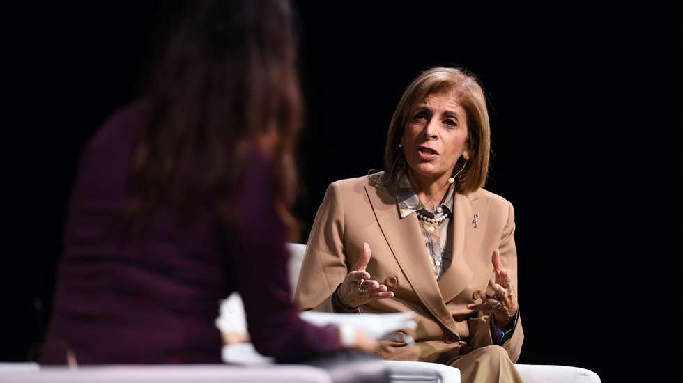 Stella Kyriakides esteve no palco secundário HealthConf da Web Summit esta quarta-feira