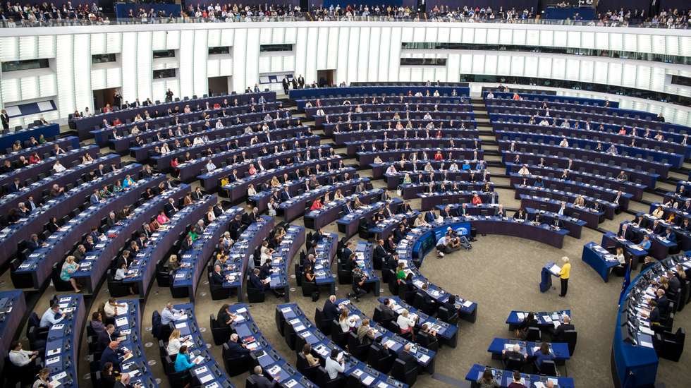 PARLAMENTO EUROPEU (PE): Estado da União: Discurso da Presidente da Comissão Europeia, Ursula von der Leyen a dar início ao debate sobre o Estado da União. Esteve presente durante todo o plenário, Olena Zenlenska, 1ª dama da Ucrânia que entrou no hemiciclo acompanhada de Roberta Metsola, presidente do PE e Ursula von der Leyen. 14 de Setembro de 2022 Parlamento Europeu, Estrasburgo TOMÁS SILVA/OBSERVADOR