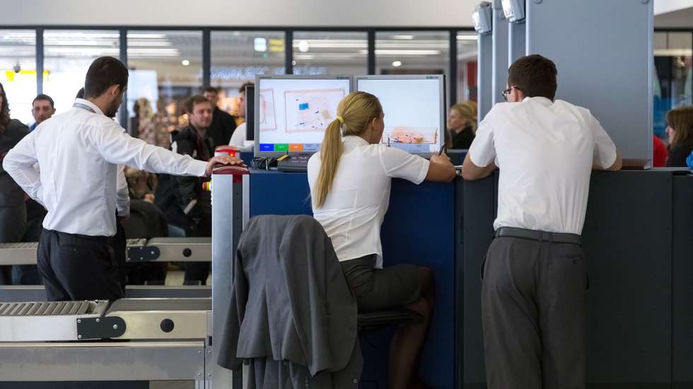 Security control point at the Belgrade airport Nikola Tesla