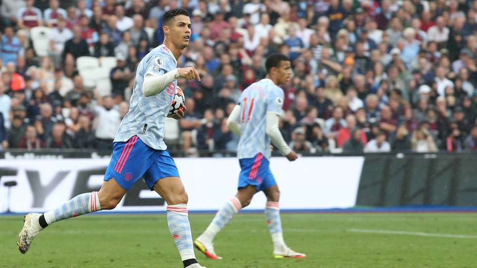 "Calma, eu estou aqui": West Ham ainda esteve em vantagem na primeira parte mas Ronaldo empatou antes do intervalo