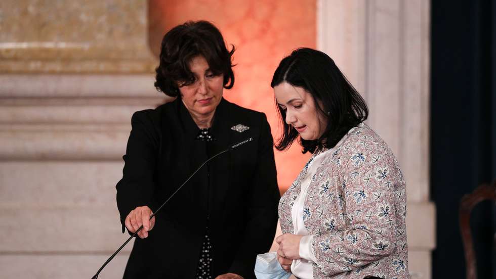Cerimónia de tomada de posse do XXIII Governo Constitucional, no Palácio da Ajuda. O Presidente da República, Marcelo Rebelo de Sousa, deu posse ao Governo liderado pelo Primeiro-Ministro, António Costa. O Governo é composto por 17 ministros e 38 Secretários de Estado. Inês Ramires (Secretário de Estado da Administração Pública) Lisboa, 30 de Março de 2022. FILIPE AMORIM/OBSERVADOR