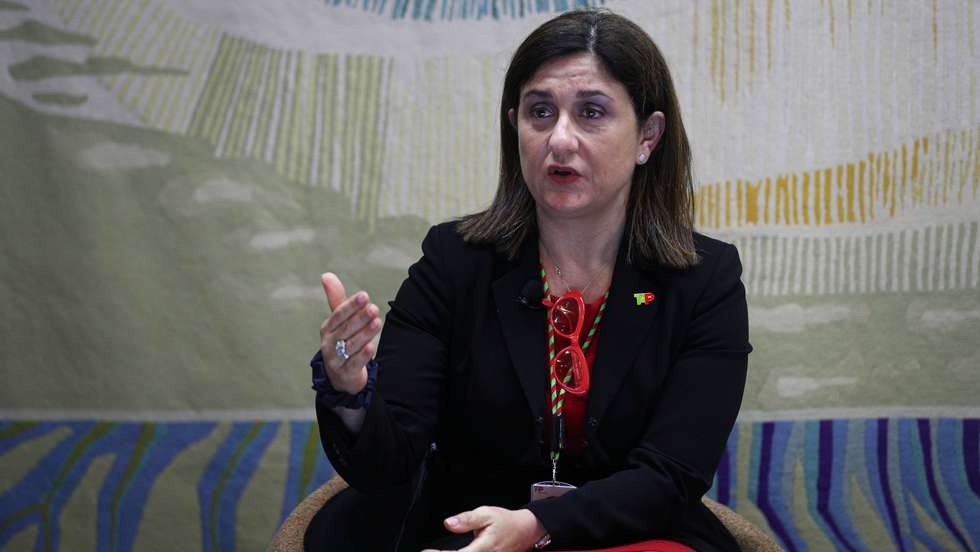 Apresentação de resultados de 2021 da TAP com a presença da presidente executiva (CEO) da TAP, Christine Ourmières-Widener e de Gonçalo Pires (CFO) da TAP. Lisboa, 11 de Abril de 2022. FILIPE AMORIM/OBSERVADOR