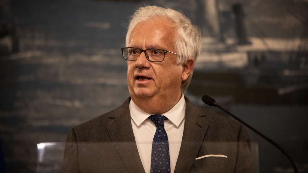 Eduardo Cabrita comunica à imprensa a sua demissão oficial no Ministério da Administração Interna. 3 de Dezembro de 2021 TOMÁS SILVA/OBSERVADOR
