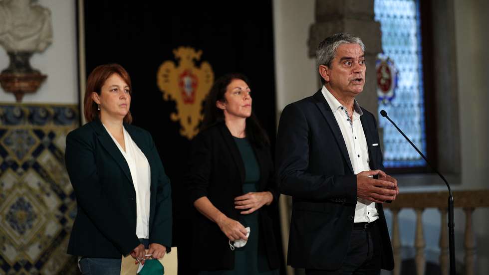 José Luis Ferreira, líder do Partido Ecologista “Os Verdes”, recebido pelo Presidente da República, Marcelo Rebelo de Sousa, no Palácio de São Bento, em audiência aos Partidos Políticos representados na Assembleia da República. 30 de Outubro de 2021 FILIPE AMORIM/OBSERVADOR