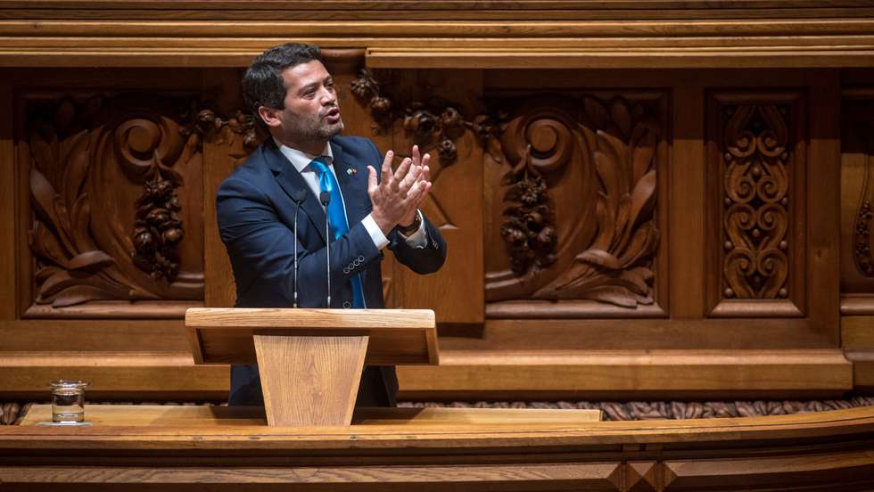 Segundo dia de debate e votação do Orçamento do Estado (OE) para 2022, na Assembleia da República. André Ventura, líder do CHEGA Lisboa, 29 de Abril de 2022 TOMÁS SILVA/OBSERVADOR