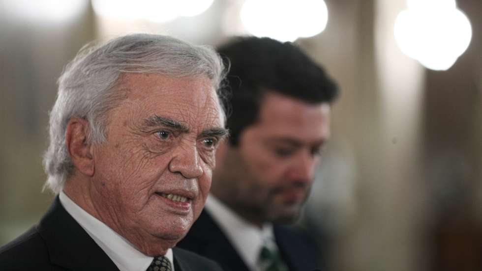 Eleição dos vice-presidentes, secretários e vice-secretários da Assembleia da República da XV Legislatura. O presidente e deputado do Chega, André Ventura e Diogo Pacheco Amorim Lisboa, 31 de Março de 2022. FILIPE AMORIM/OBSERVADOR