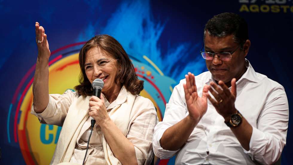 Inês de Medeiros, presidente da Câmara Municipal de Almada, e Zahir Assanali, diretor-executivo do Grupo Chiado