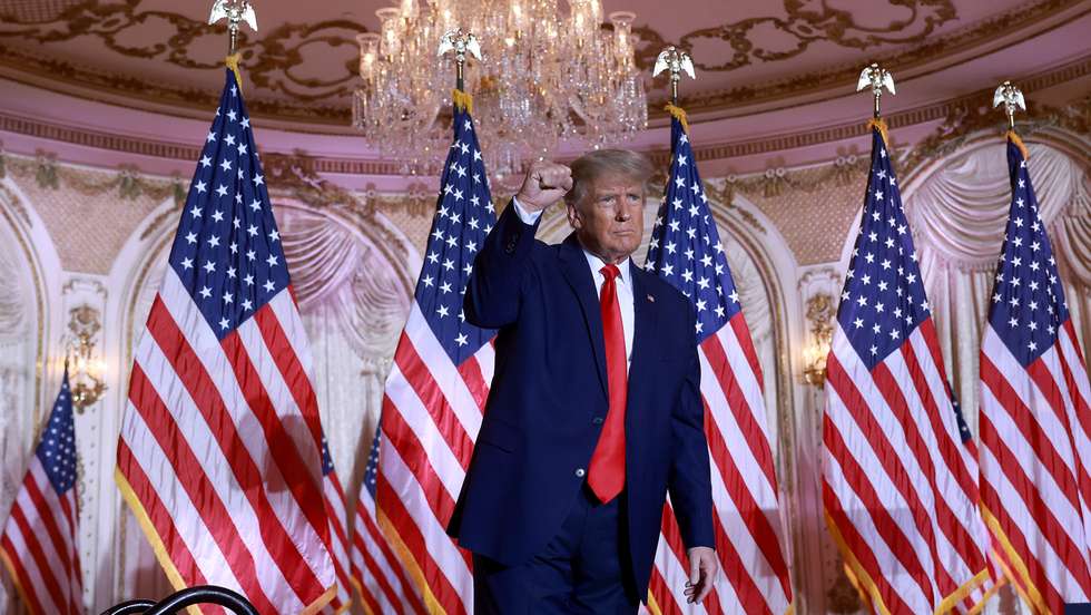 Former U.S. President Donald Trump  Makes An Announcement At His Florida Home
