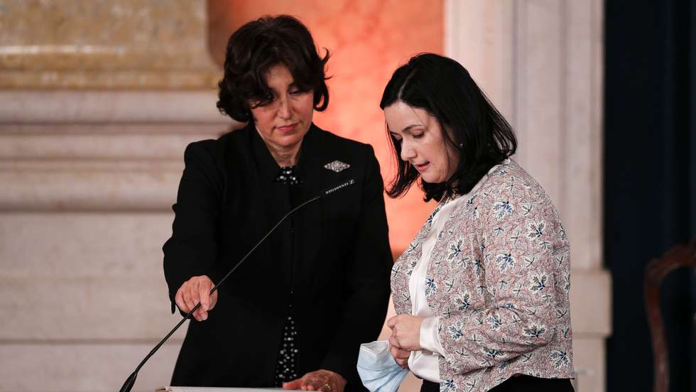 Cerimónia de tomada de posse do XXIII Governo Constitucional, no Palácio da Ajuda. O Presidente da República, Marcelo Rebelo de Sousa, deu posse ao Governo liderado pelo Primeiro-Ministro, António Costa. O Governo é composto por 17 ministros e 38 Secretários de Estado. Inês Ramires (Secretário de Estado da Administração Pública) Lisboa, 30 de Março de 2022. FILIPE AMORIM/OBSERVADOR