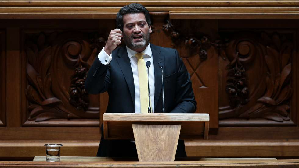 Moção de censura ao Governo promovida pelo partido Chega na Assembleia da República. O presidente e deputado do Chega, André Ventura Lisboa, 06 de Julho de 2022. FILIPE AMORIM/OBSERVADOR