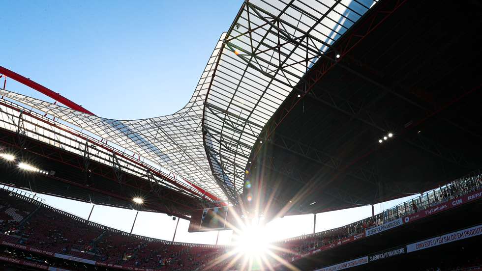 Estádio da Luz durante o jogo entre o Sport Lisboa e Benfica e o Football Club Midtjylland no estádio da Luz, a contar para a 1ª mão da 3ª pré-eliminatória de acesso à Liga dos Campeões 2022/23. Lisboa, 02 de Agosto de 2022. FILIPE AMORIM/OBSERVADOR