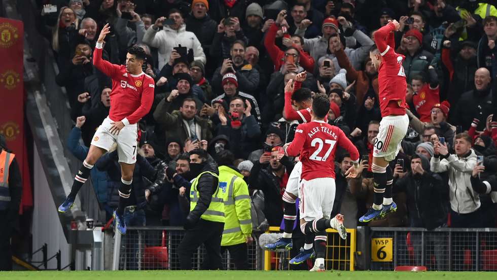 Bruno Fernandes empatou, Ronaldo colocou duas vezes o United na frente e Dalot, o outro português titular nos red devils, festejou como o número 7
