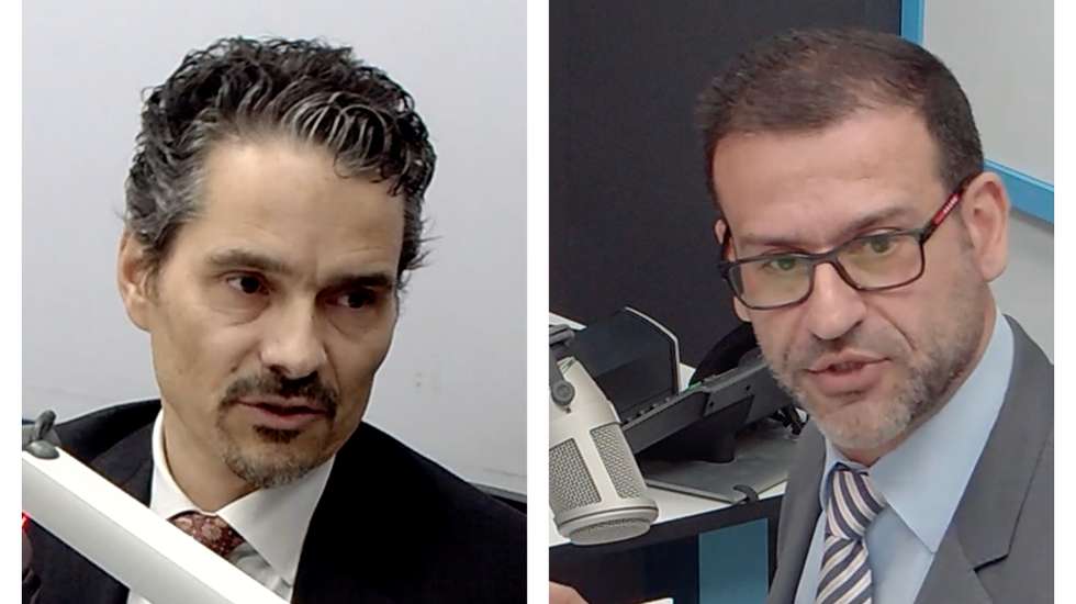 (da esquerda para a direita) André Corrêa de Almeida (professor da Universidade de Columbia) e o penalista Paulo Saragoça da Mata