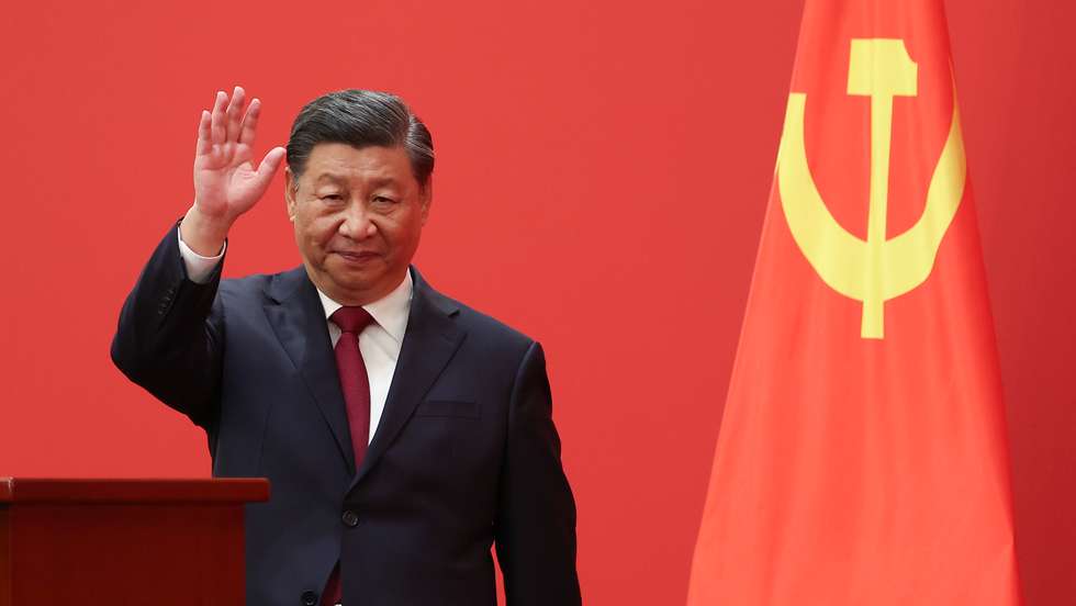 China's Standing Committee Members Of The 20th CPC Central Committee Meet With Press