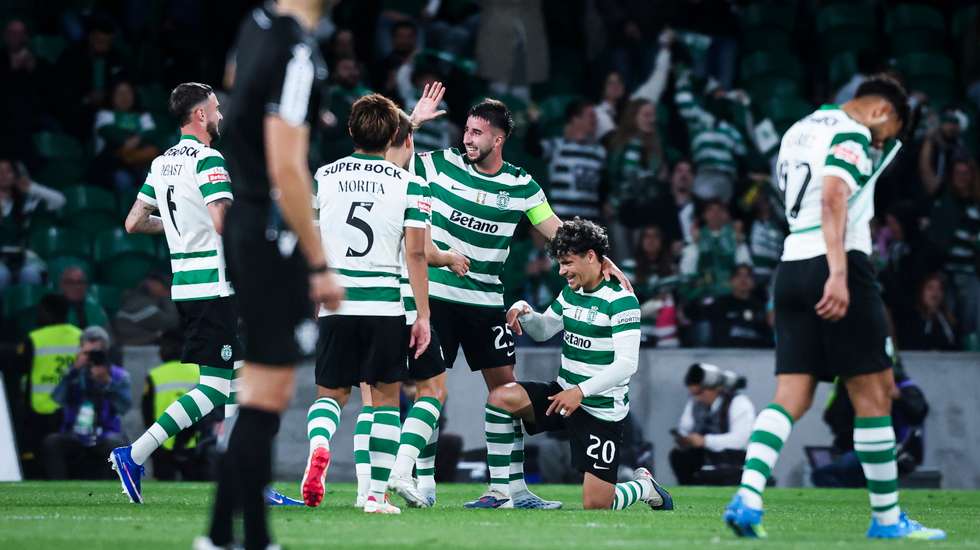 Gonçalo Inácio marcou o primeiro golo dos leões