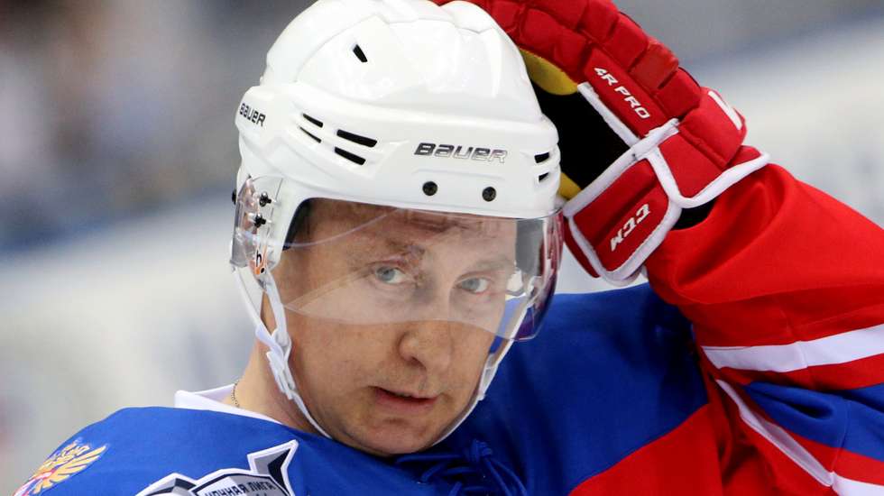 Russian President Vladimir Putin Attends Ice Hockey Match