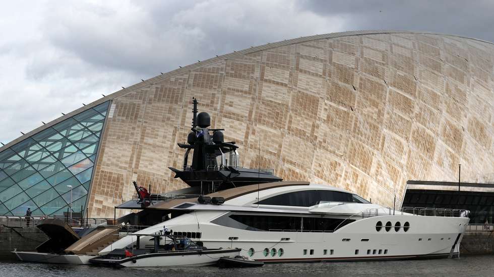 Superyacht LADY M in Glasgow