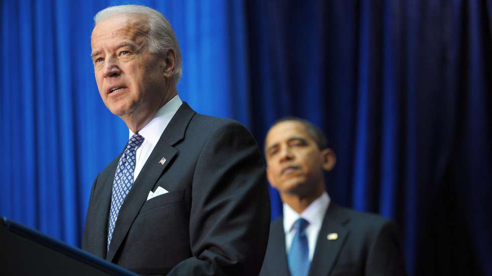 Vice President Joe Biden speaks as US Pr