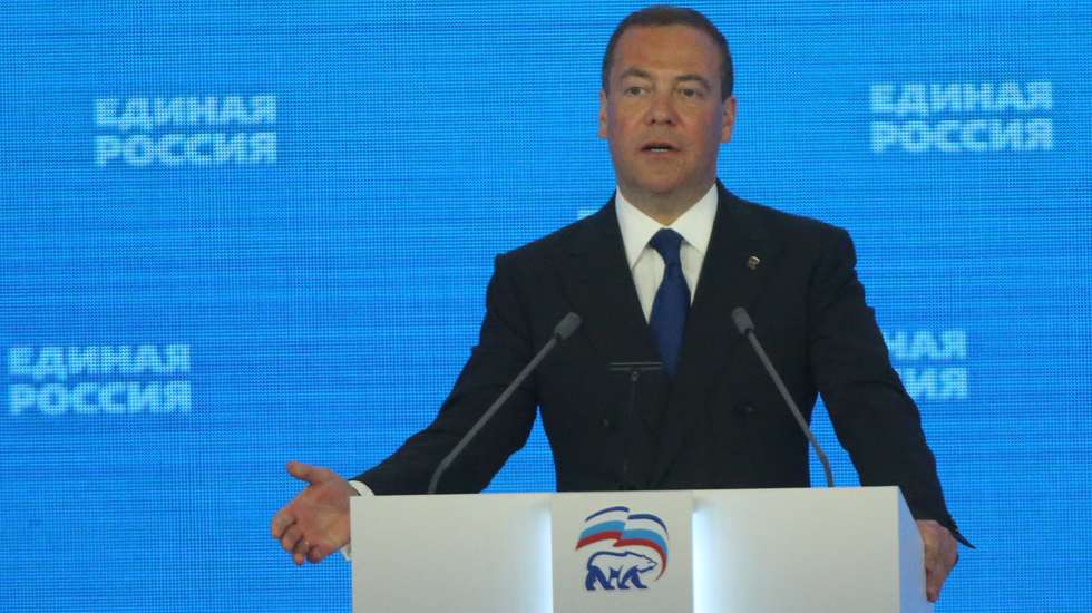 Russian President Vladimir Putin Visits 20th Congress Of The United Russia Party