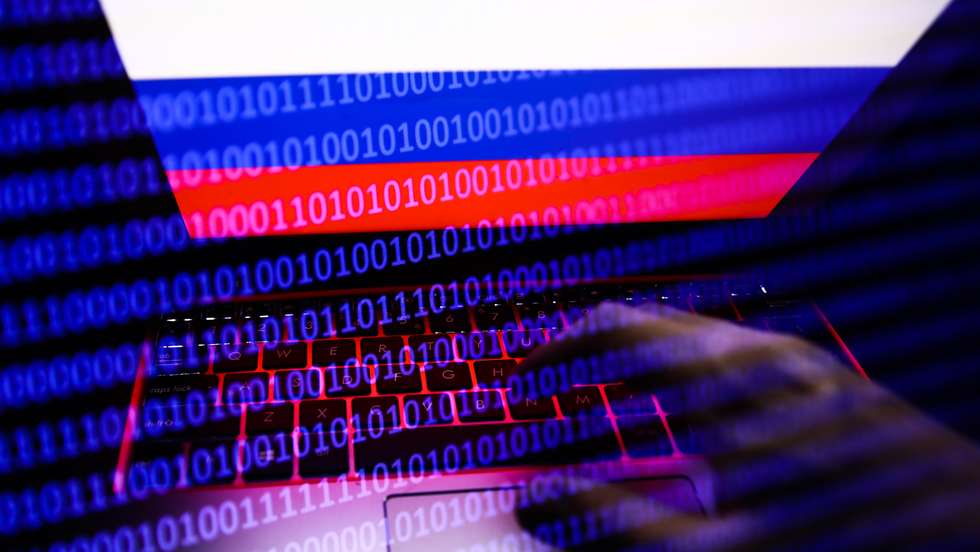 Russia, Ukraine And Internet Hacking Photo Illustrtions