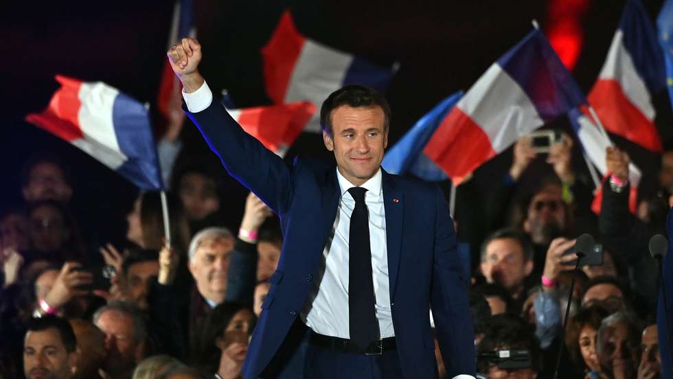 Macron venceu as eleições com 58,2% dos votos
