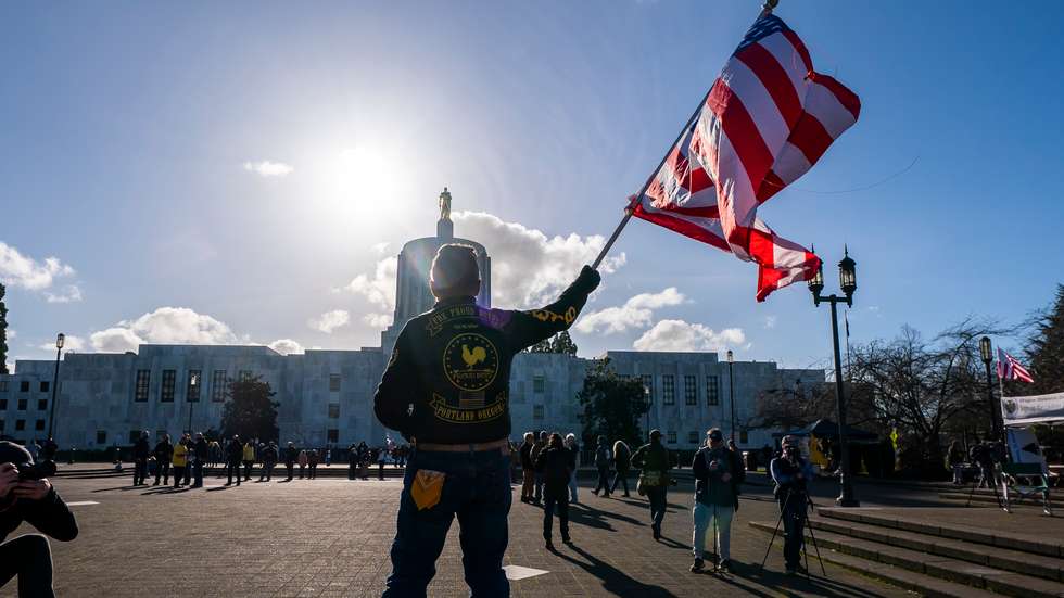 Oregon Proud Boys Rally At State Capitol For January 6 Anniversary