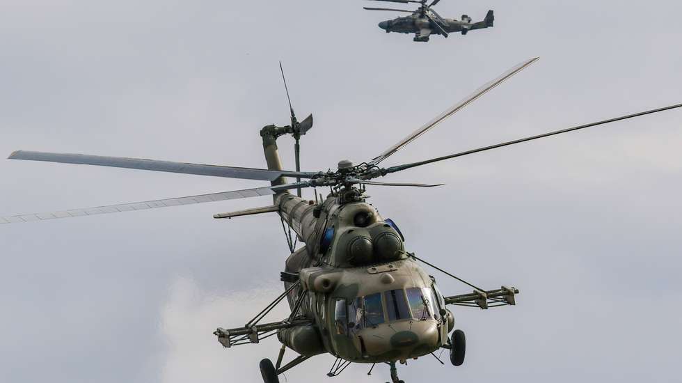 Russian Air Force Mil Mi-8 and Kamov Ka-52 "Alligator"